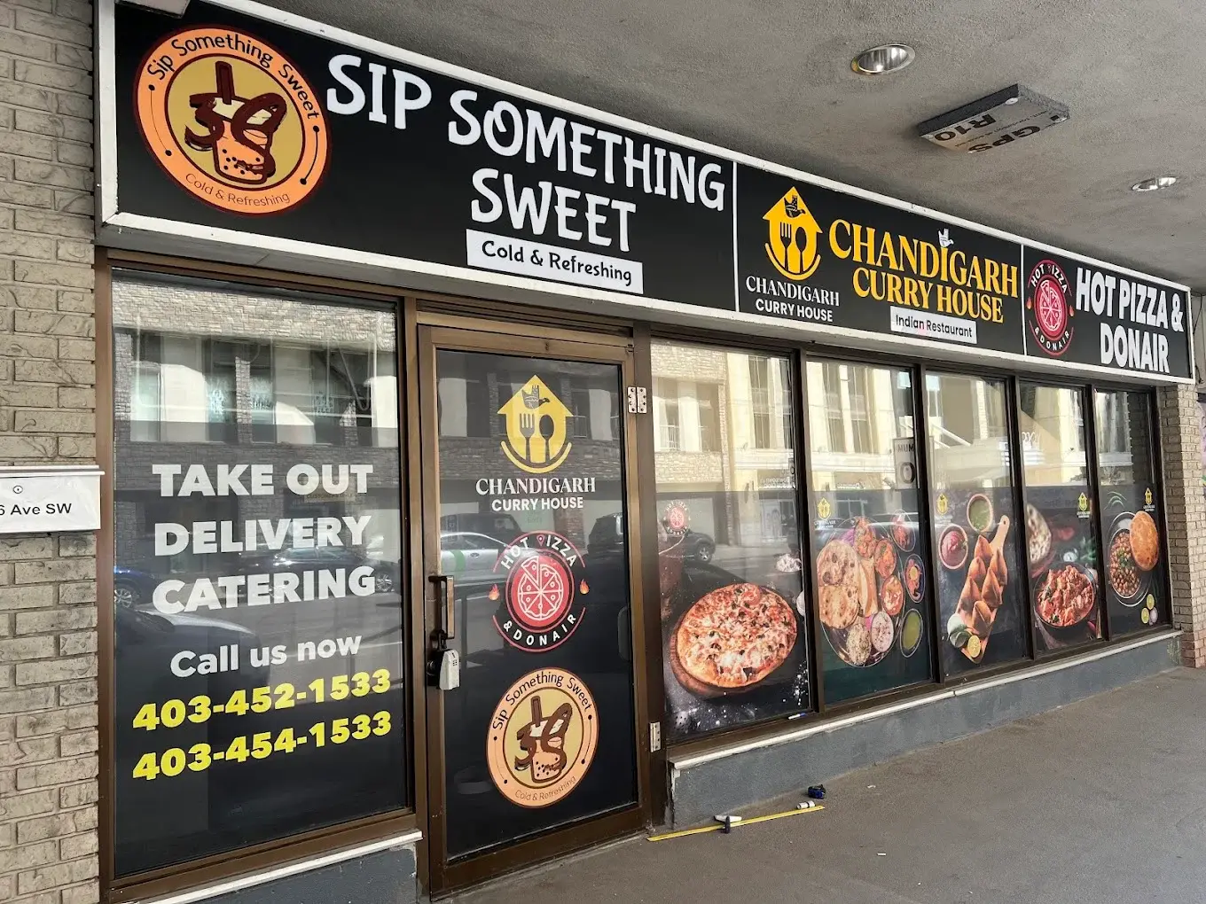 Chandigarh Curry House storefront on 6 Ave SW — best Indian restaurant in downtown Calgary