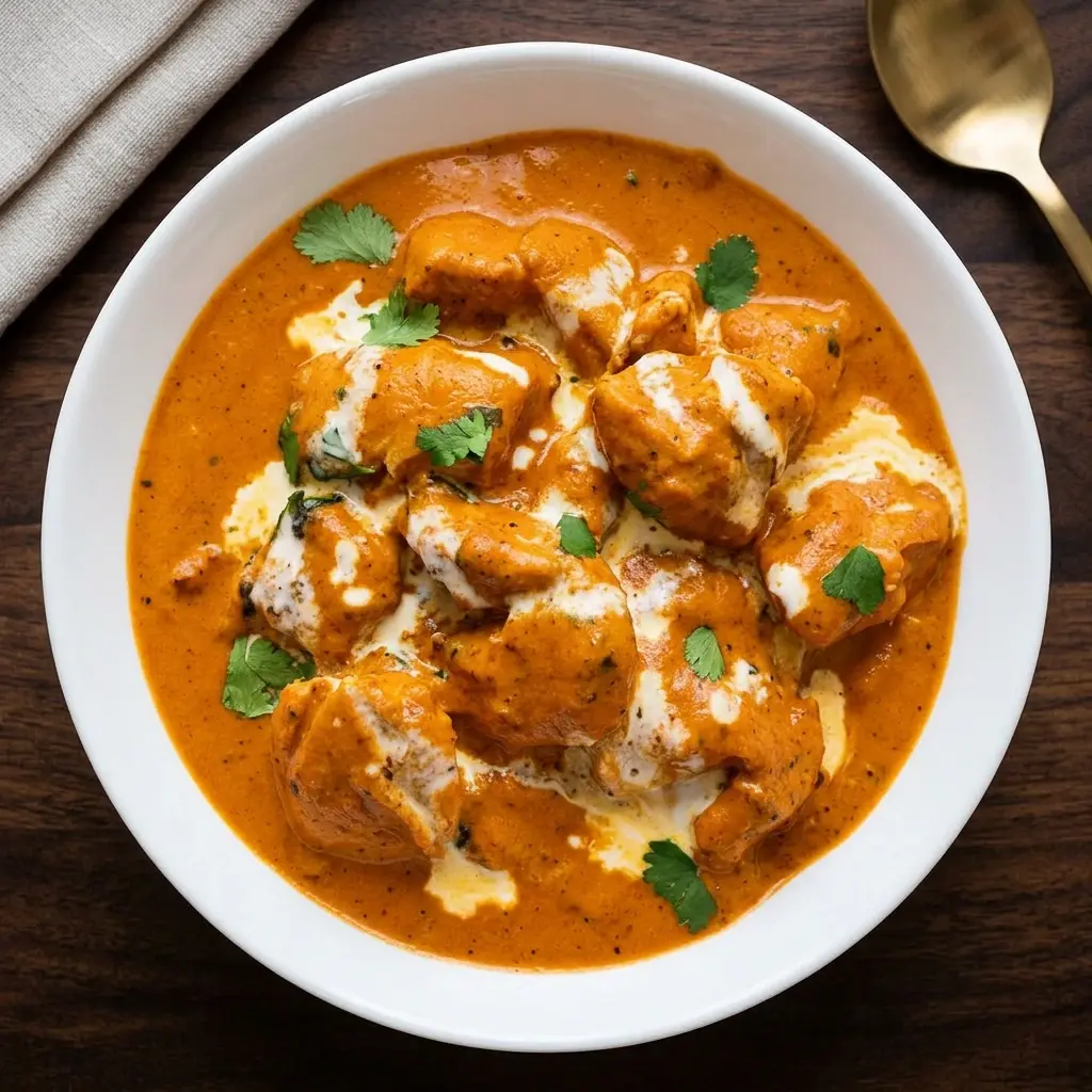 Butter Chicken at Chandigarh Curry House Calgary - creamy, rich tomato-based curry with tender chicken pieces